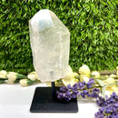 Clear Quartz Point on stand from Brazil