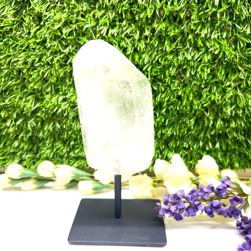 Quartz Point Stand Clear Quartz Point on stand from Brazil