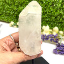 Clear Quartz Point on stand from Brazil