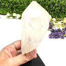 Clear Quartz Point on stand from Brazil