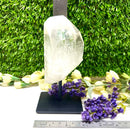 Clear Quartz Point on stand from Brazil