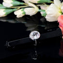 Clear Quartz Adjustable Ring in Silver