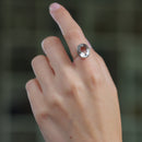 Clear Quartz Adjustable Ring in Silver