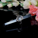 Clear Quartz Adjustable Ring in Silver