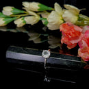 Clear Quartz Adjustable Ring in Silver