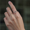 Clear Quartz Adjustable Ring in Silver