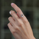 Clear Quartz Adjustable Ring in Silver