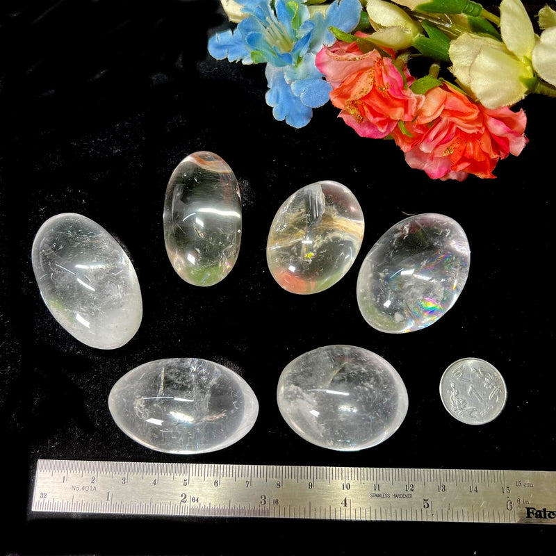 Clear Quartz AAA & Premium Quality Lingams  (yin yang balance)