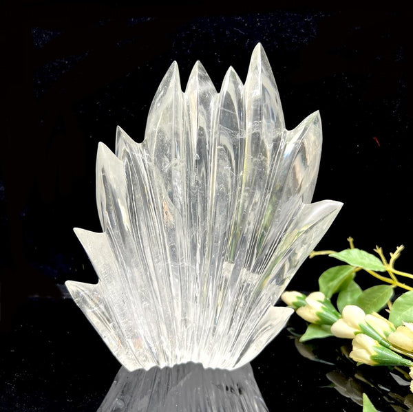 Clear Quartz Carved Cluster from Brazil