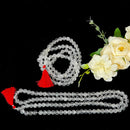 Clear Quartz Round Beads Jaap Mala Necklace (Meditation & Spiritual Growth)