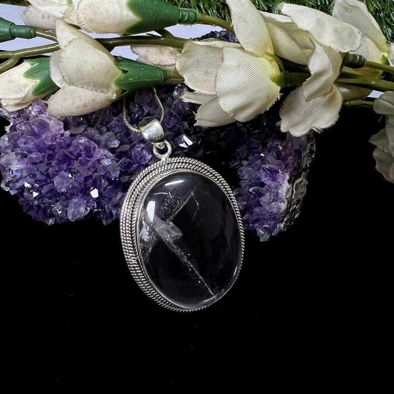 Clear Quartz Premium Pendants in Silver