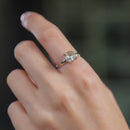 Clear Quartz Adjustable Ring in Silver