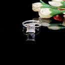 Clear Quartz Adjustable Ring in Silver