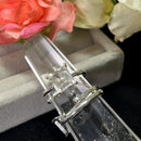 Clear Quartz Adjustable Ring in Silver