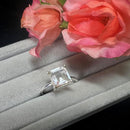 Clear Quartz Adjustable Ring in Silver