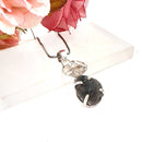 Colombianite and Herkimer Diamond Quartz Pendant in Silver