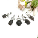 Colombianite and Herkimer Diamond Quartz Pendant in Silver