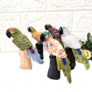 Crystal Parrots on Tall Crystal Logs