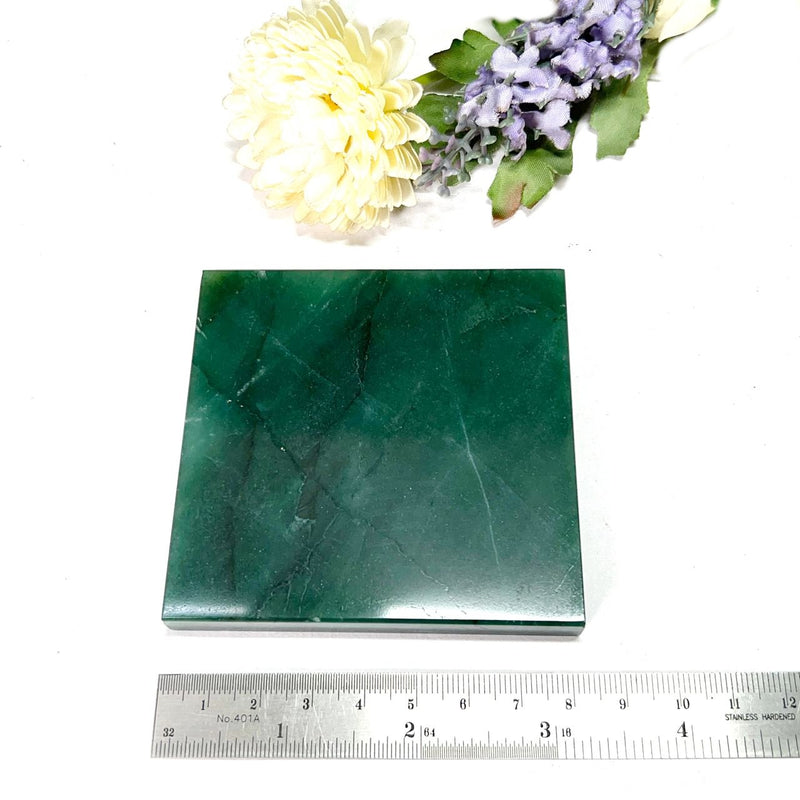 Small Dark Green Aventurine Plates