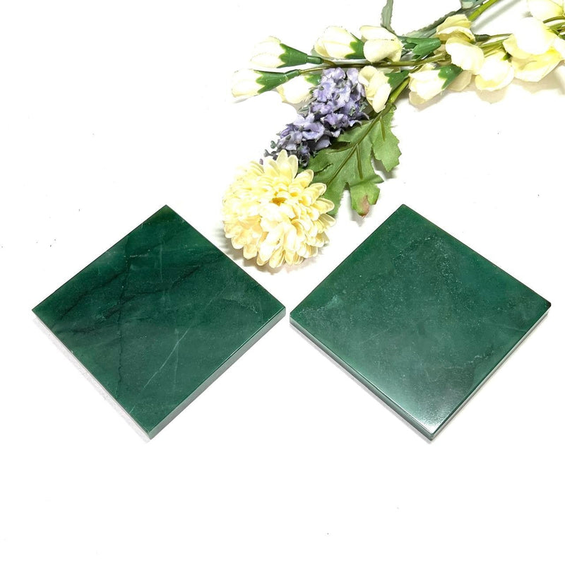 Small Dark Green Aventurine Plates