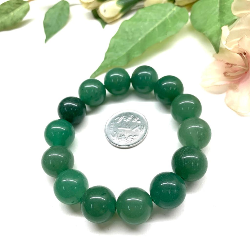 Dark Green Aventurine Bracelet (For Luck and Opportunities)