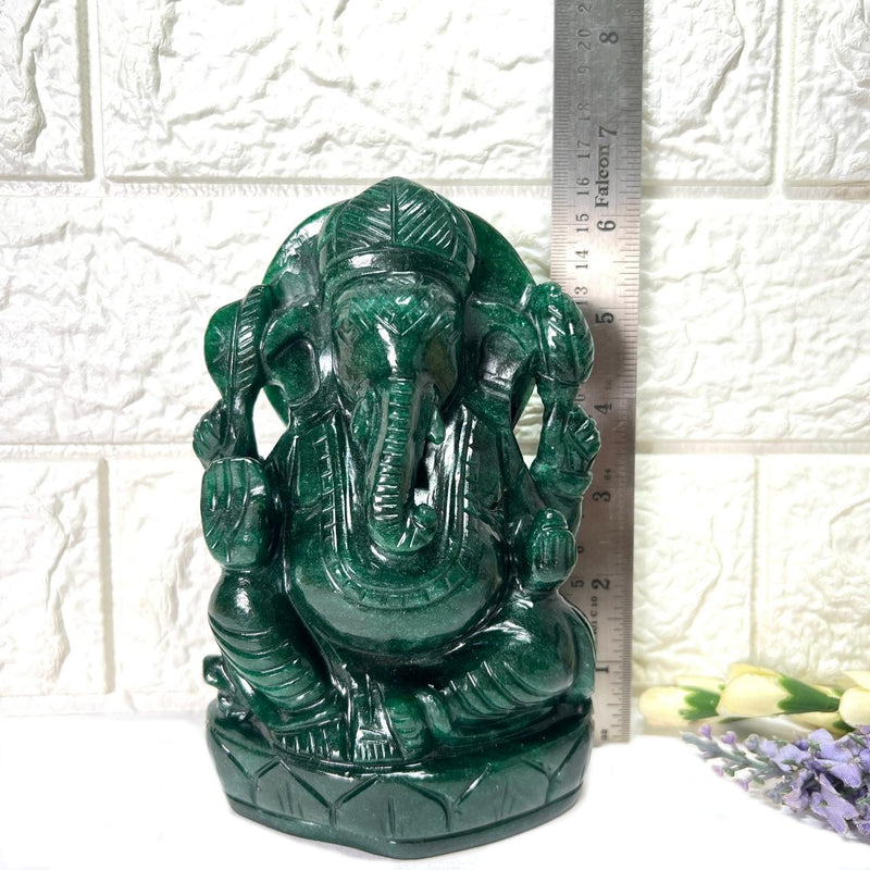 Large Ganeshas in Green Aventurine (Abundance)