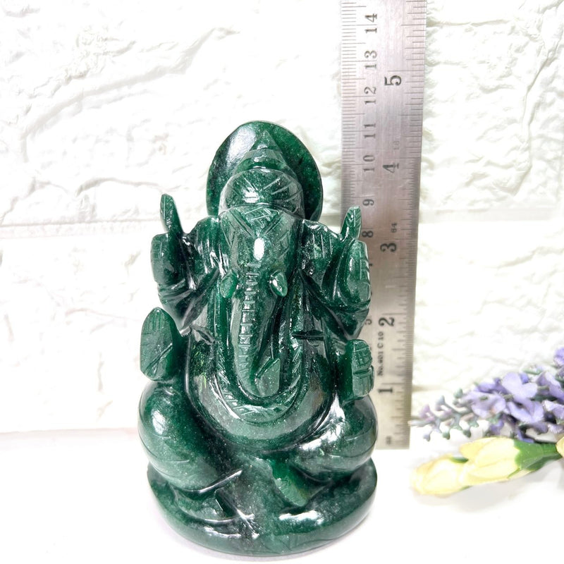 Large Ganeshas in Green Aventurine (Abundance)