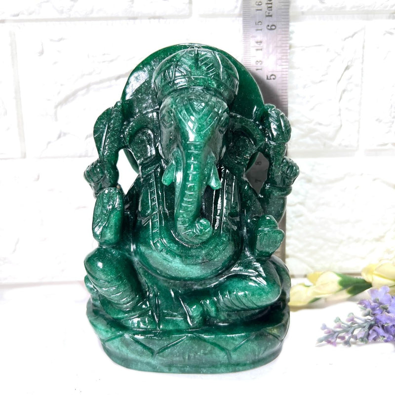 Large Ganeshas in Green Aventurine (Abundance)