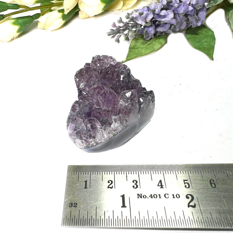 Small Amethyst Druzy Hearts  (Spirituality and Wisdom)