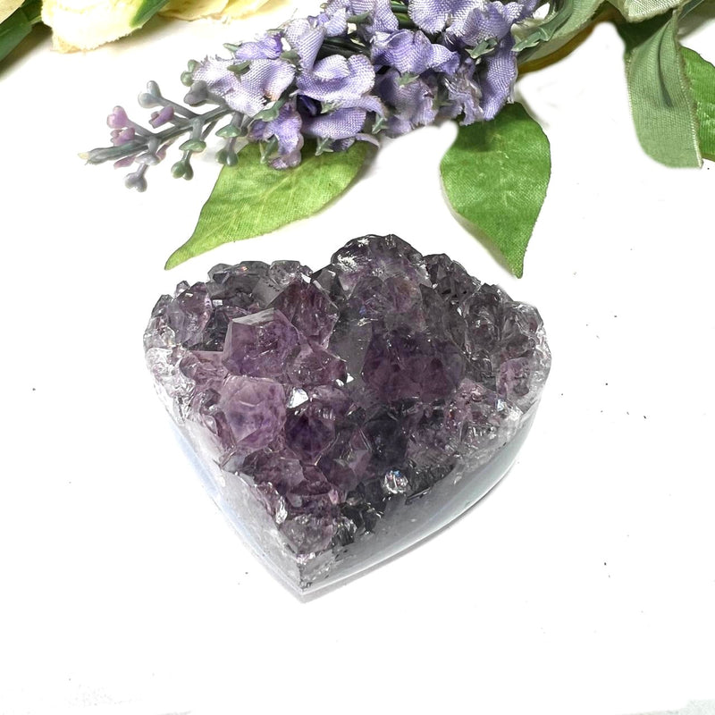 Small Amethyst Druzy Hearts  (Spirituality and Wisdom)