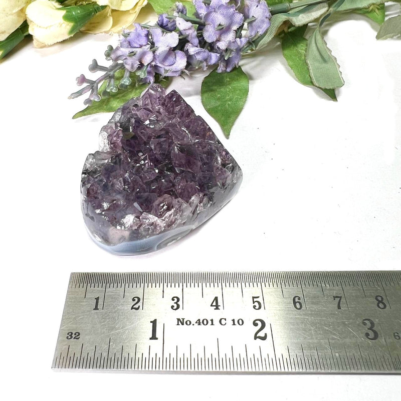 Small Amethyst Druzy Hearts  (Spirituality and Wisdom)