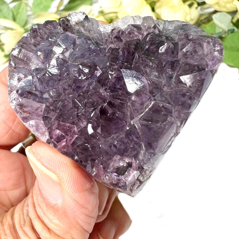 Small Amethyst Druzy Hearts  (Spirituality and Wisdom)