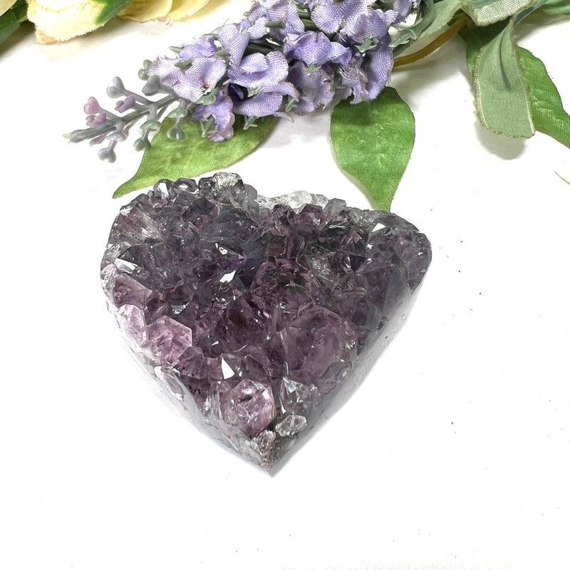 Small Amethyst Druzy Hearts  (Spirituality and Wisdom)