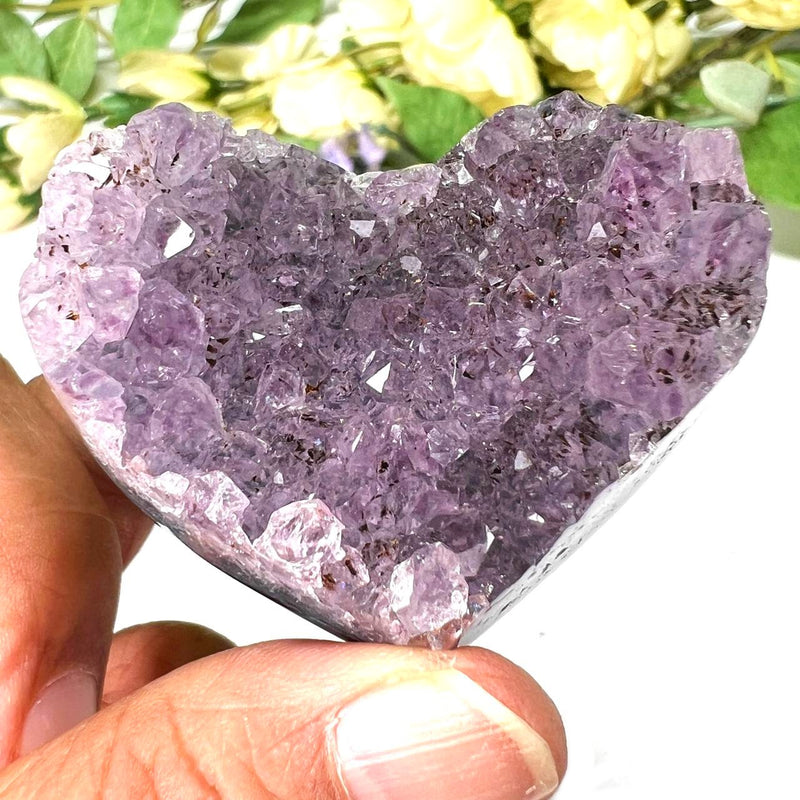 Small Amethyst Druzy Hearts  (Spirituality and Wisdom)