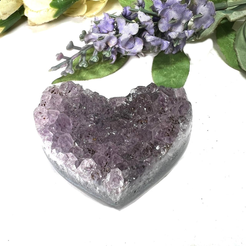 Small Amethyst Druzy Hearts  (Spirituality and Wisdom)