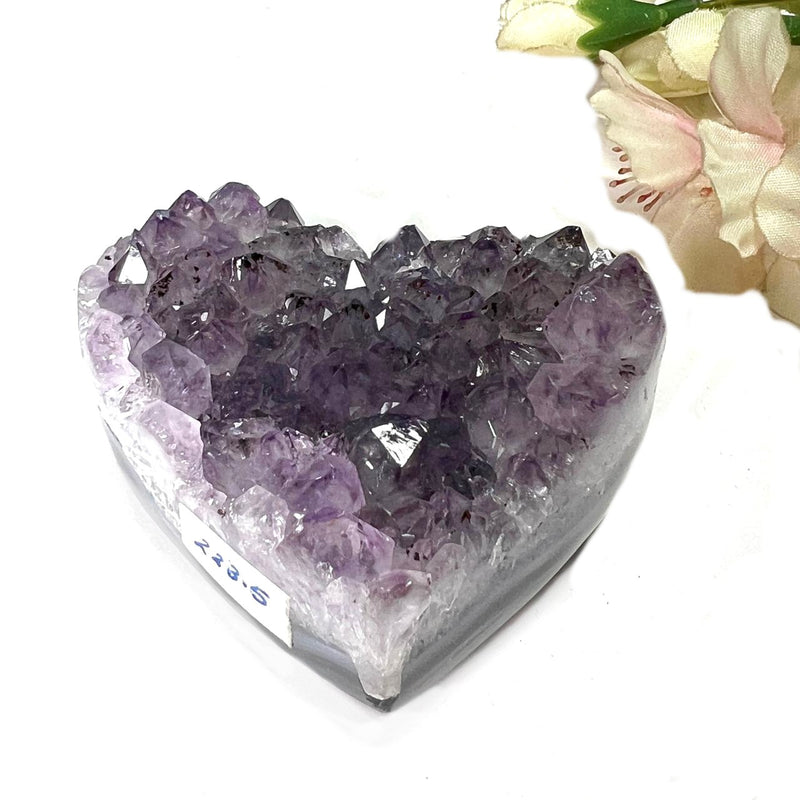 Small Amethyst Druzy Hearts  (Spirituality and Wisdom)