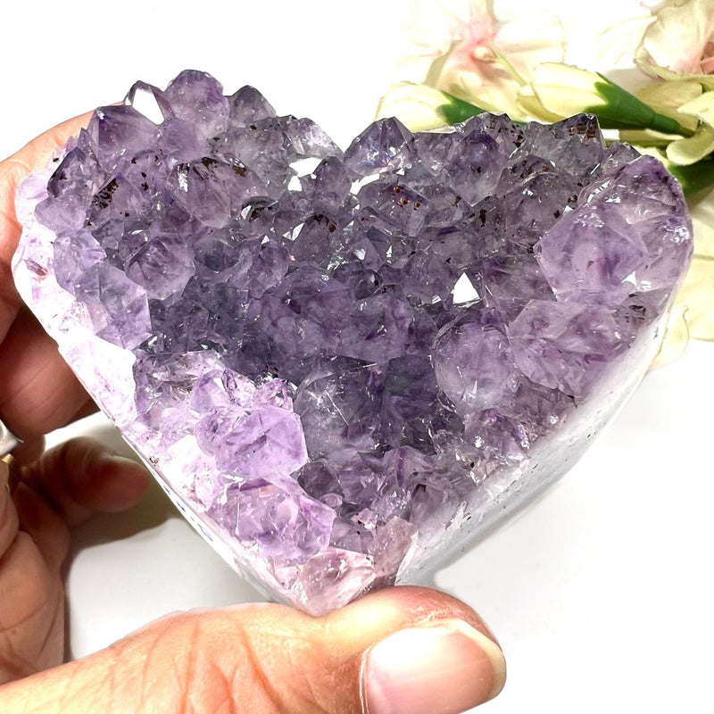 Small Amethyst Druzy Hearts  (Spirituality and Wisdom)