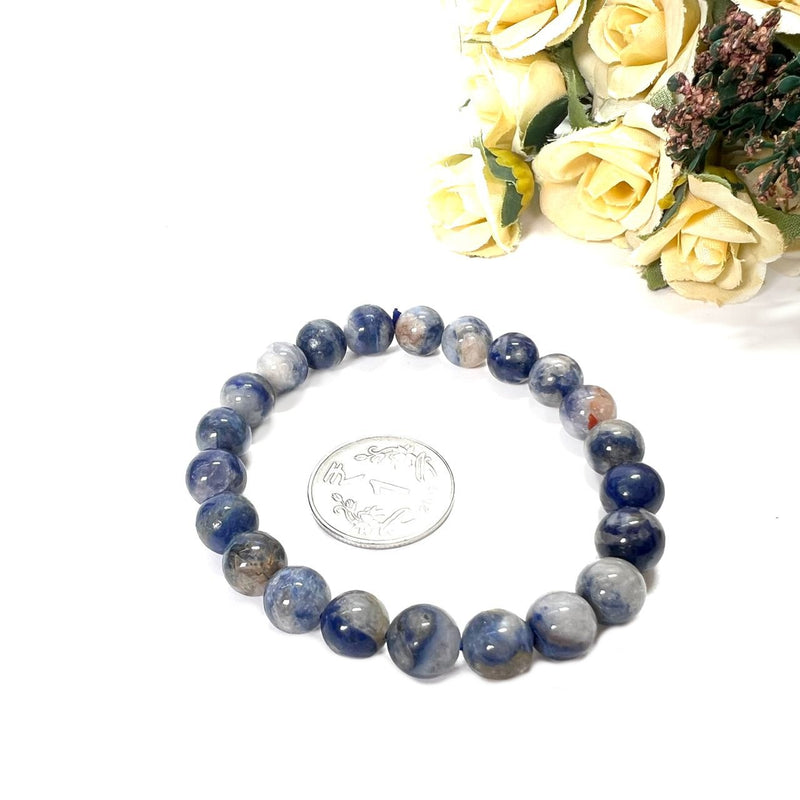 Dumortierite in Quartz Bracelet (Patience & Support)