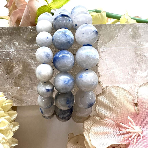 Dumortierite in Quartz Bracelet (Patience & Support)