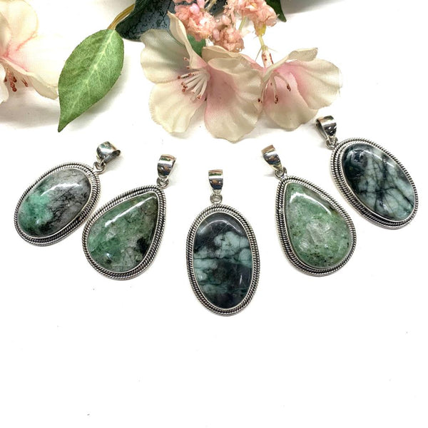 Emerald Premium Silver Pendants