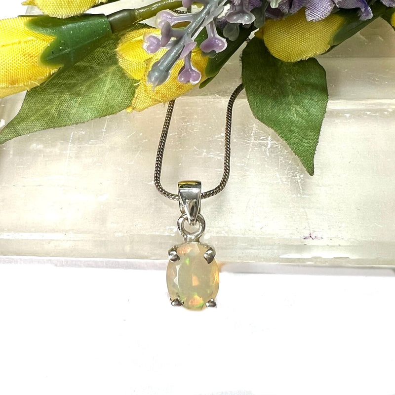 Ethiopian Opal Pendant in Silver