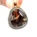 Fire Agate Pendant in Silver- Premium Collection ( Psychic Protection)