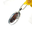 Fire Agate Pendant in Silver- Premium Collection ( Psychic Protection)