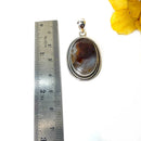Fire Agate Pendant in Silver- Premium Collection ( Psychic Protection)