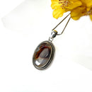Fire Agate Pendant in Silver- Premium Collection ( Psychic Protection)