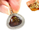 Fire Agate Pendant in Silver- Premium Collection ( Psychic Protection)