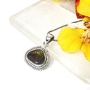 Fire Agate Pendant in Silver- Premium Collection ( Psychic Protection)