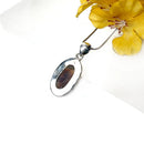 Fire Agate Pendant in Silver- Premium Collection ( Psychic Protection)