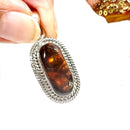 Fire Agate Pendant in Silver- Premium Collection ( Psychic Protection)