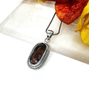 Fire Agate Pendant in Silver- Premium Collection ( Psychic Protection)